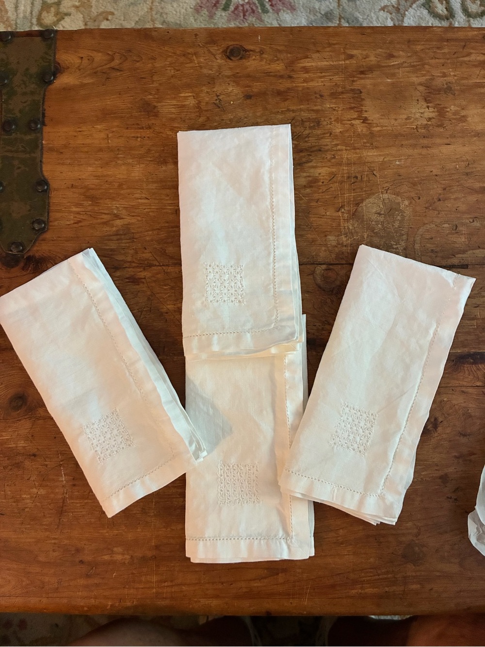 4 - Vintage 1900-1930’s Linen Napkins